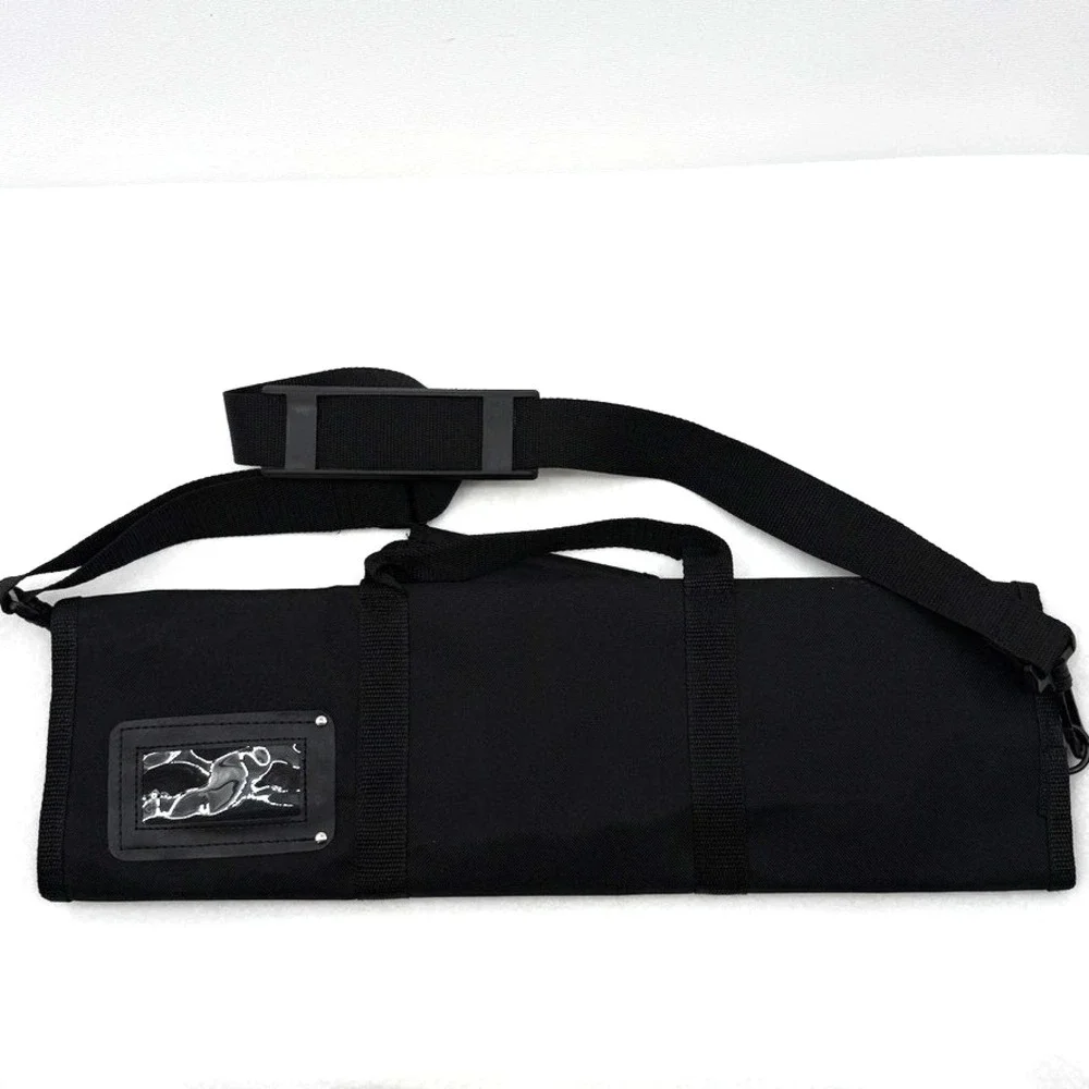 Kai USA Knife Roll 8 Slot Black w/ Handle Chef PVC Laminated Polyester NEW